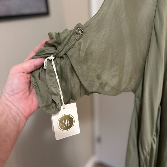 Made in Italy! Silk and Viscose Dress. NWT - Picture 4 of 7